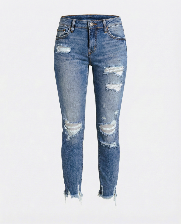 Trendige Damen Ripped Jeans