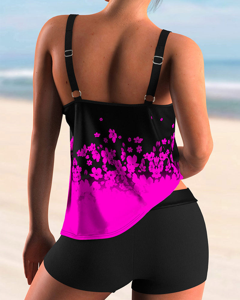 Blumenmuster Tankini Set