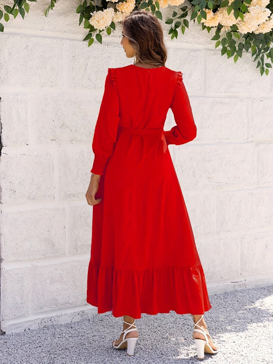 Maxikleid mit Bindegürtel - Leila - Vittorelli