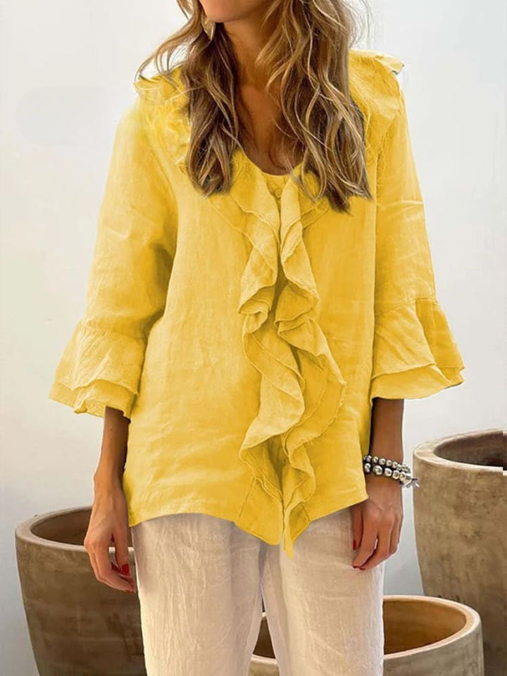 Women's Ruffles Freizeithemd