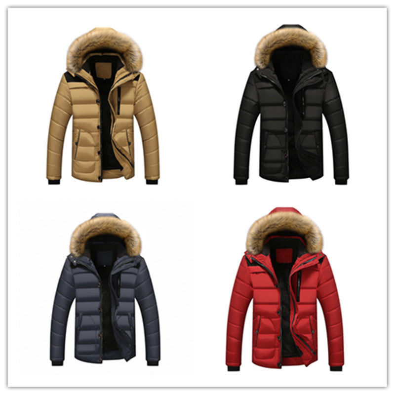 Herren Thermisch gefütterte Steppjacke mit abnehmbarer Kunstfellkapuze und Mehrfachtaschen Nord Taschen