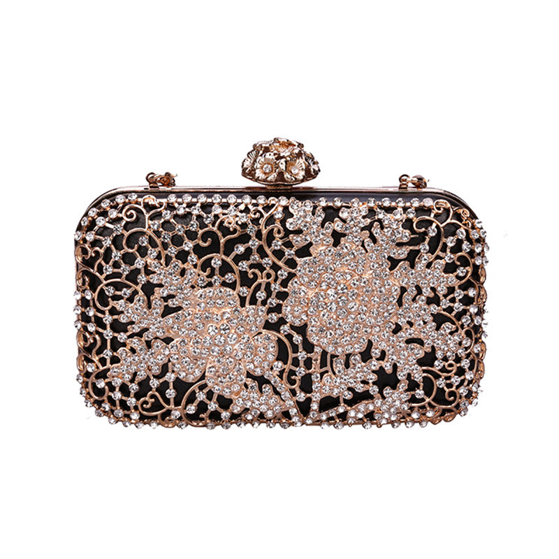 Damen Abendtasche mit glitzerndem Blumenmuster Nord Taschen