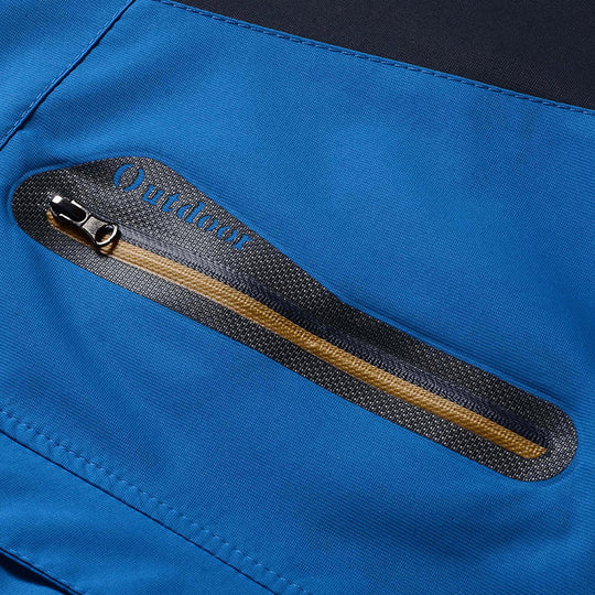 Herren dreilagige Softshell-Outdoorjacke mit abnehmbarer Kapuze und verschweißten Nähten Nord Taschen