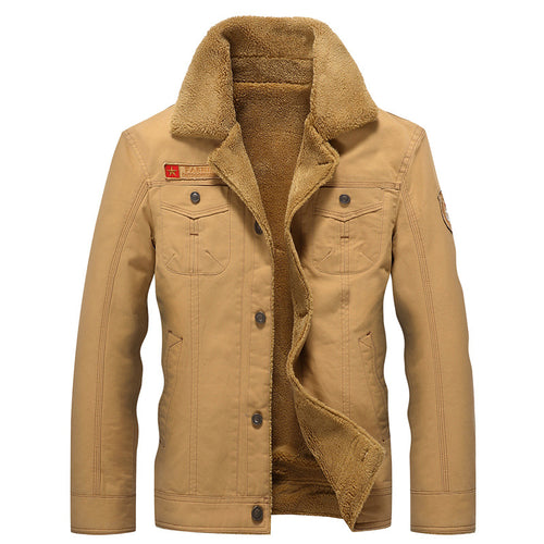 Herren Canvas-Truckerjacke mit Sherpa-Innenfutter und Utility-Taschen Nord Taschen