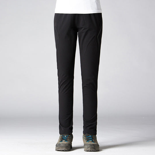 Damen Slim-Fit Stretch-Trekkinghose mit vorgeformten Knien und elastischem Komfortbund Nord Taschen