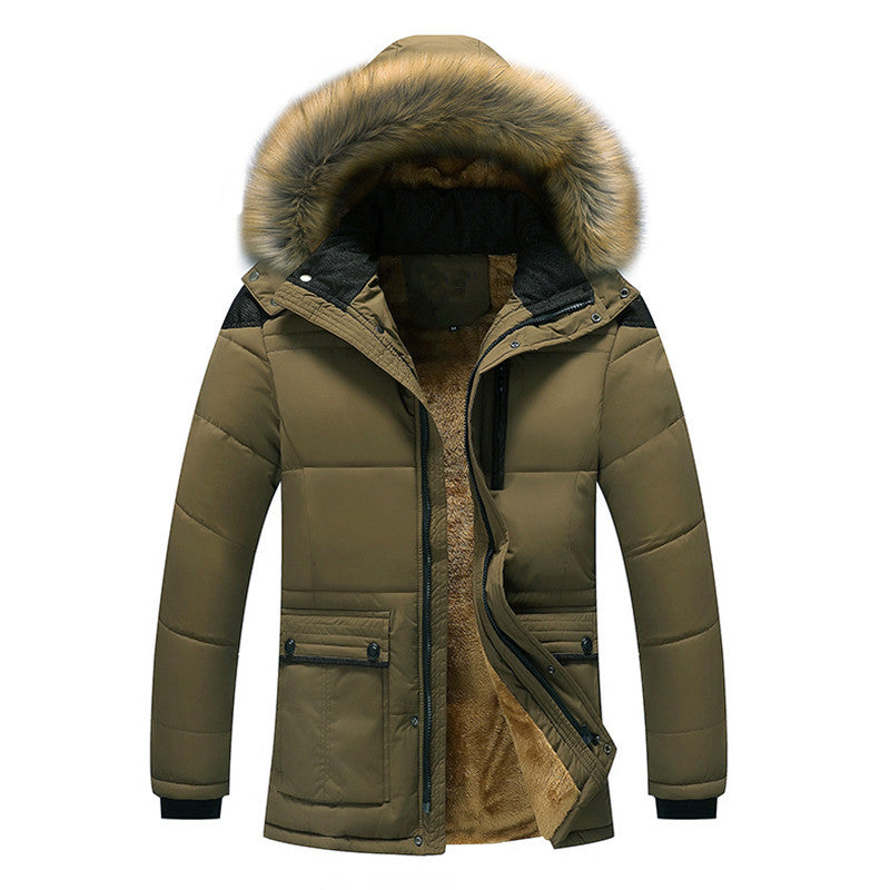 Herren Urbaner Kälteblocker-Parka mit dichter Teddy-Innenfütterung und abnehmbarer Kunstfellkapuze Nord Taschen