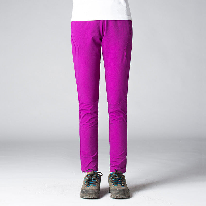 Damen Slim-Fit Stretch-Trekkinghose mit vorgeformten Knien und elastischem Komfortbund Nord Taschen