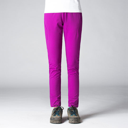 Damen Slim-Fit Stretch-Trekkinghose mit vorgeformten Knien und elastischem Komfortbund Nord Taschen
