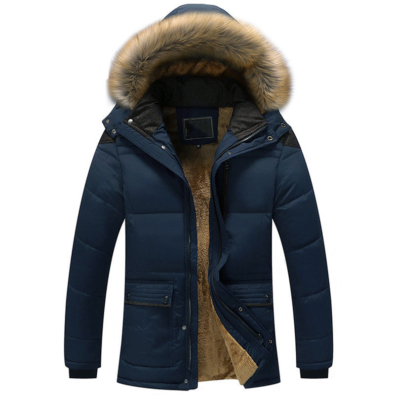 Herren Urbaner Kälteblocker-Parka mit dichter Teddy-Innenfütterung und abnehmbarer Kunstfellkapuze Nord Taschen