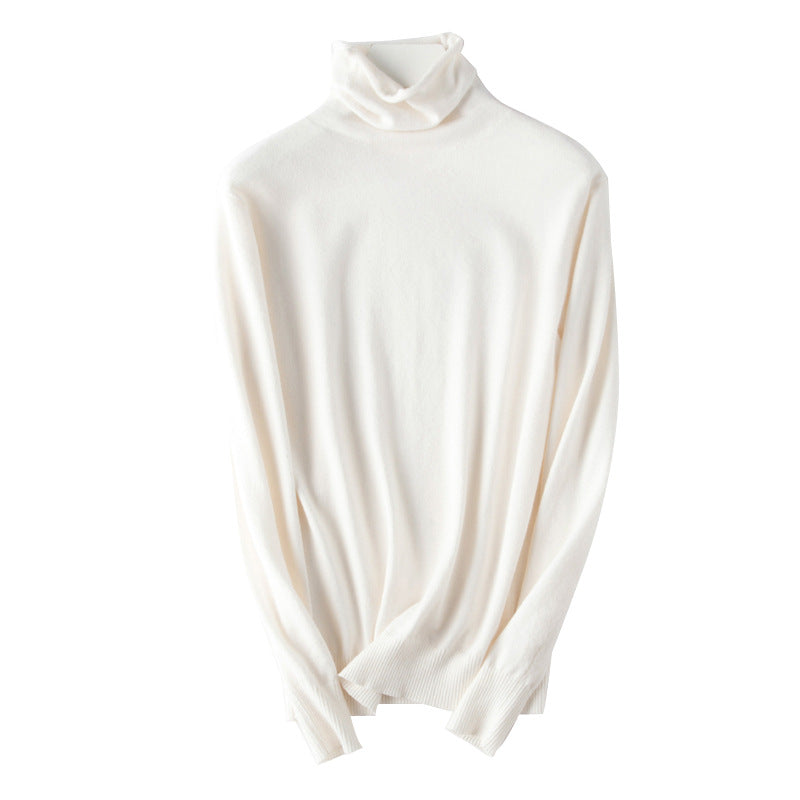 Damen leichter Feinstrick-Rollkragenpullover mit schmalem Schnitt Nord Taschen