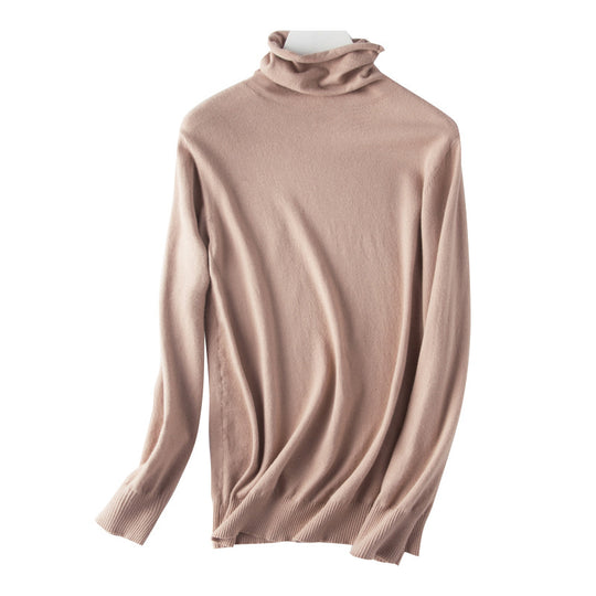 Damen leichter Feinstrick-Rollkragenpullover mit schmalem Schnitt Nord Taschen