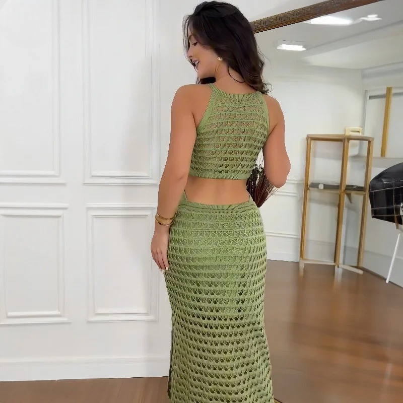 Sommer gestricktes Kleid