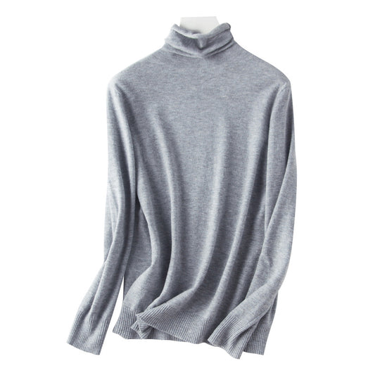 Damen leichter Feinstrick-Rollkragenpullover mit schmalem Schnitt Nord Taschen