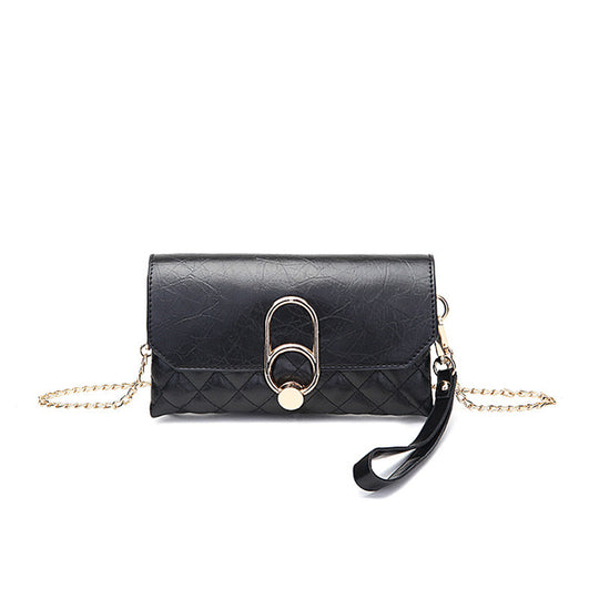 Damen Clutch aus strukturiertem Kunstleder mit eleganter Kettenverzierung Nord Taschen
