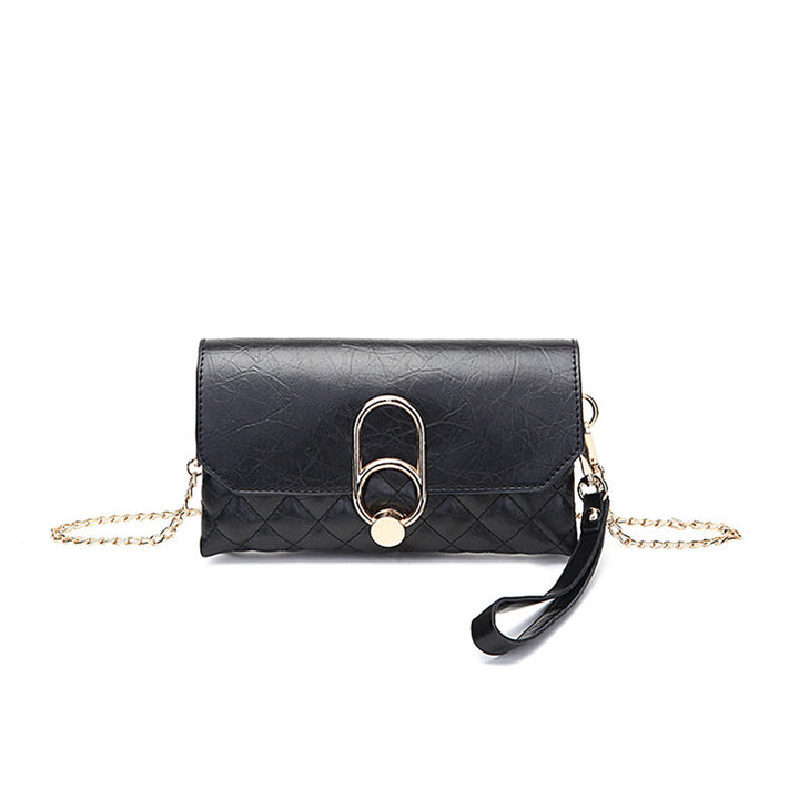 Damen Clutch aus strukturiertem Kunstleder mit eleganter Kettenverzierung Nord Taschen