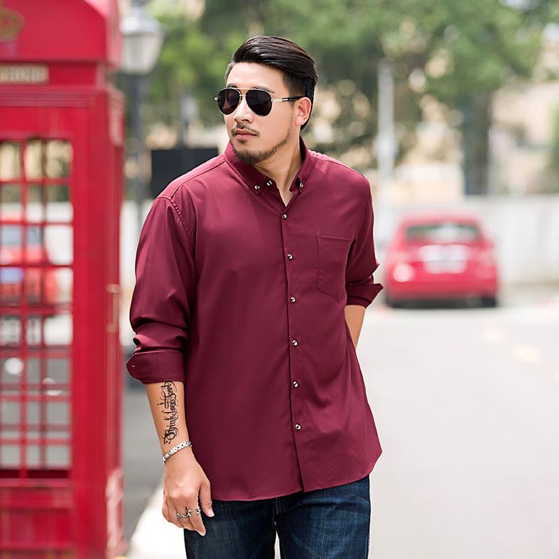 Herren Locker geschnittenes Button-Down-Hemd mit Brusttasche Nord Taschen