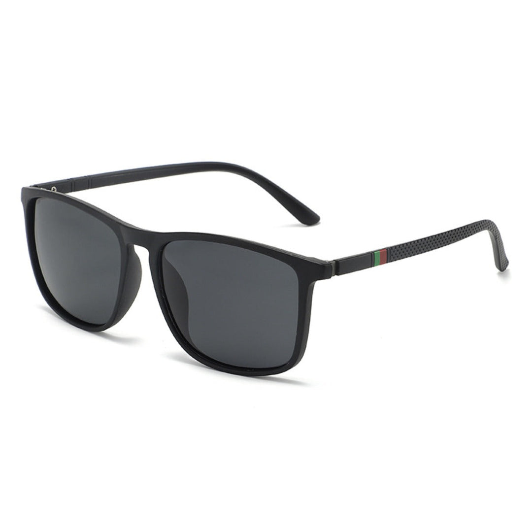 Nord Taschen | UV-Schutz quadratische polarisierte Sonnenbrille mit großem Rahmen