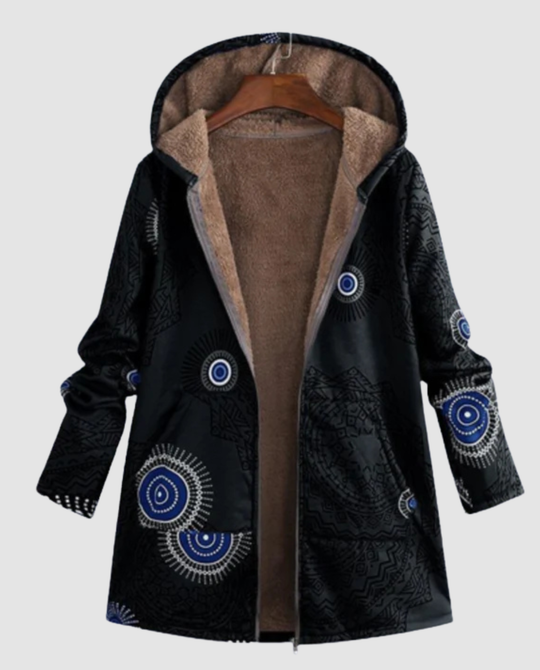 Winterjacke Damen Blumenmuster