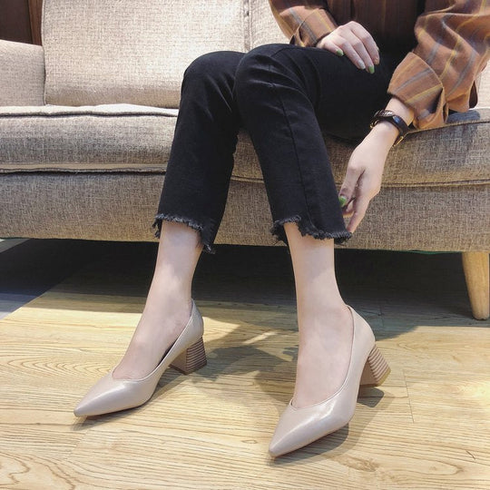 Damen elegante Spitzen Pumps mit komfortablem Blockabsatz Nord Taschen