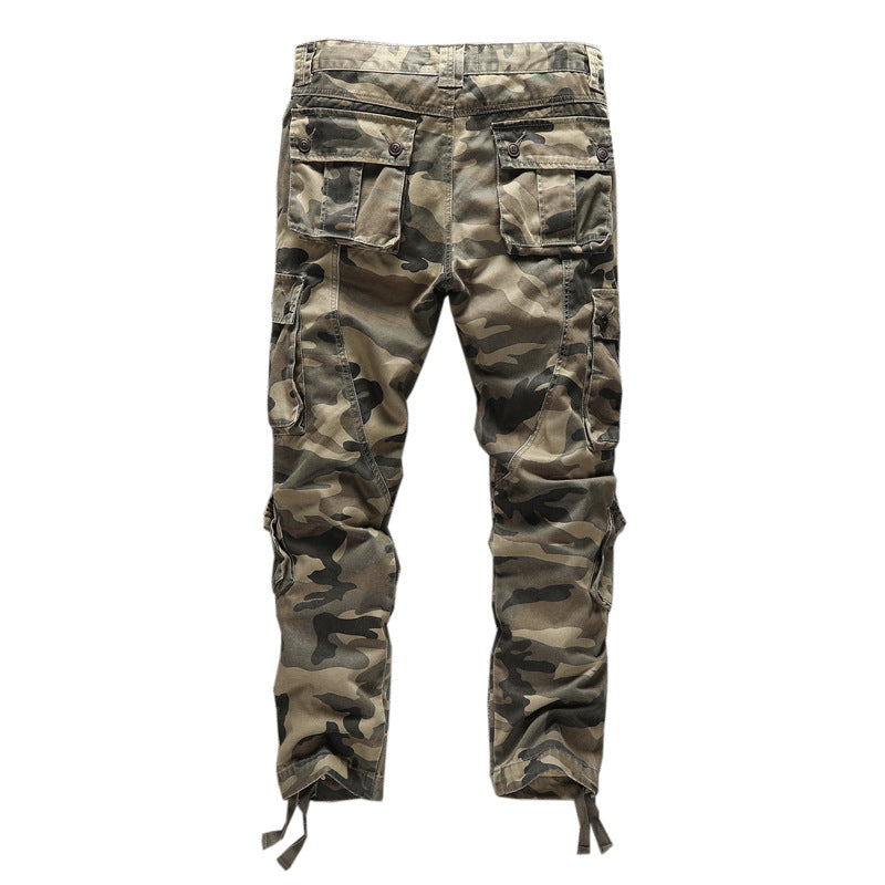 Herren Taktische Cargohose im Digital-Camouflage mit Tunnelzugbund und Mehrfach-Taschen Nord Taschen