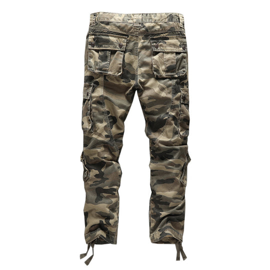 Herren Taktische Cargohose im Digital-Camouflage mit Tunnelzugbund und Mehrfach-Taschen Nord Taschen