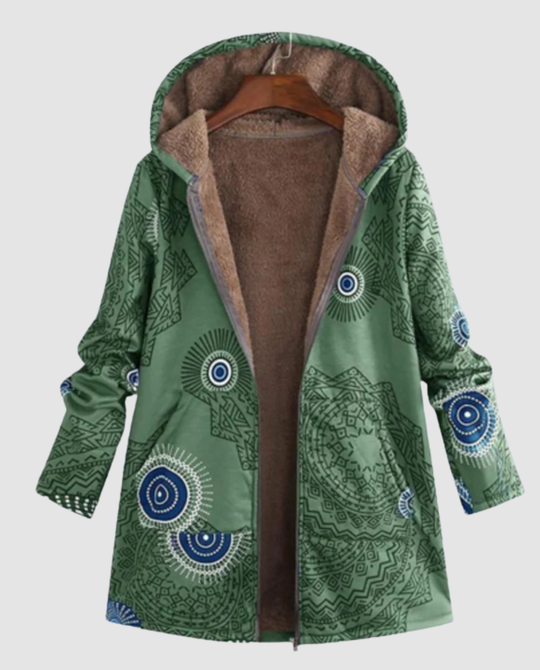 Winterjacke Damen Blumenmuster