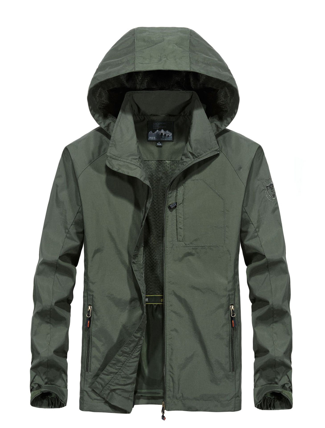 Herren Leichte Allwetter-Fieldjacke mit Kapuze, Mesh‑Innenfutter und Reißverschlusstaschen Nord Taschen