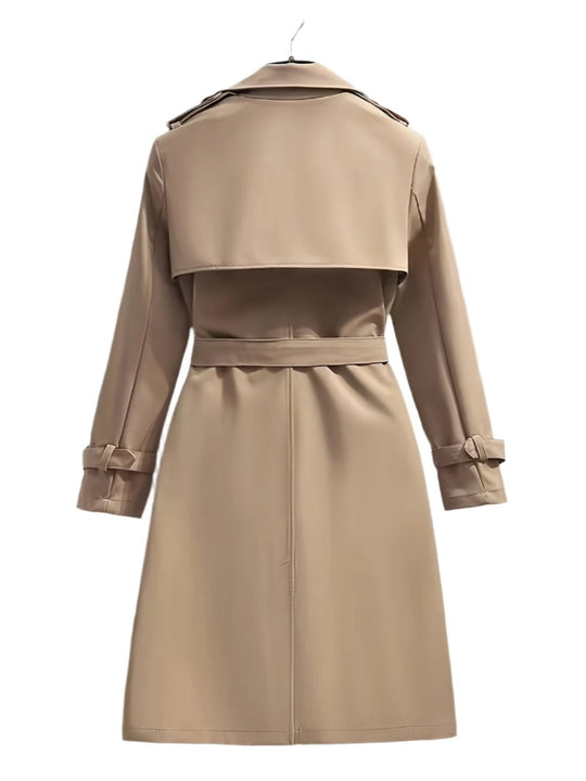 doppelte Reihe Trenchcoat für Damen - mit Gürtel in der Taille - Vittorelli
