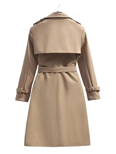doppelte Reihe Trenchcoat für Damen - mit Gürtel in der Taille - Vittorelli
