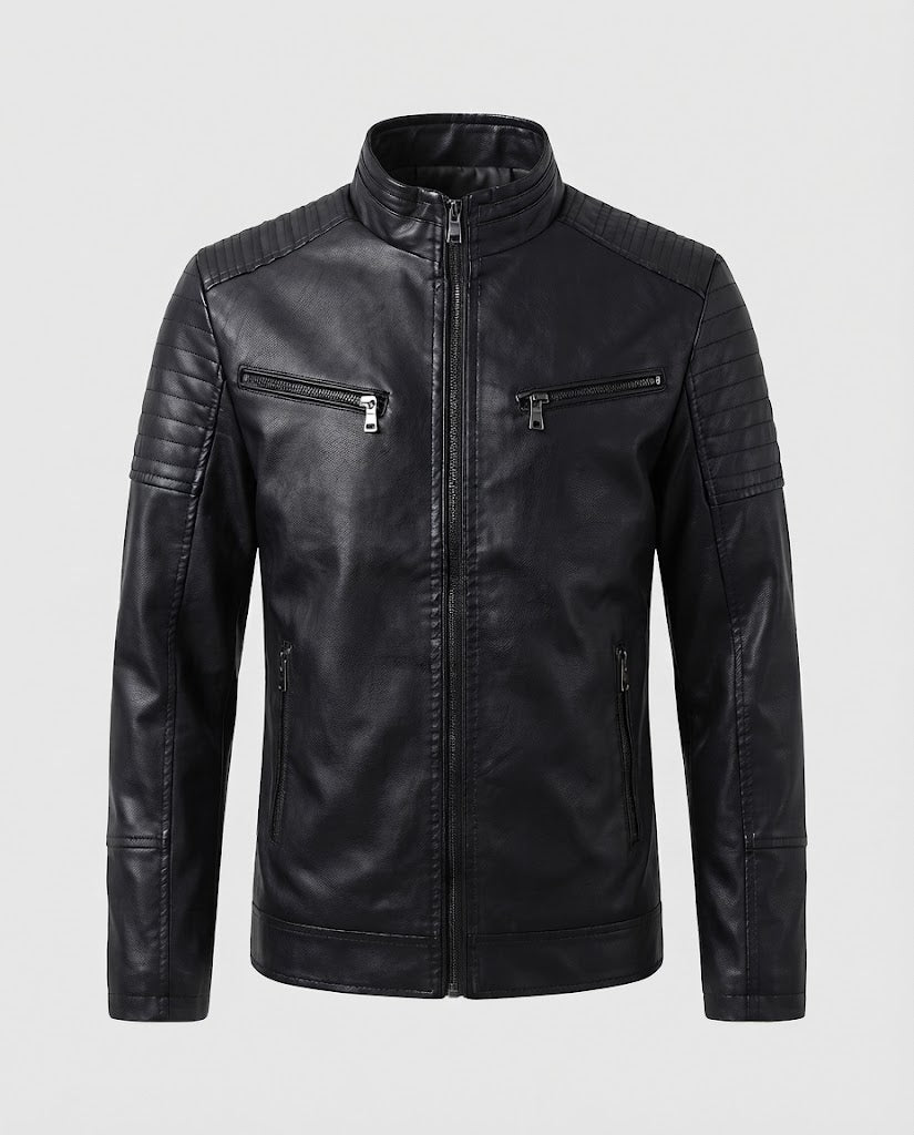 Herren modische Bikerjacke mit Steppdetails Nord Taschen
