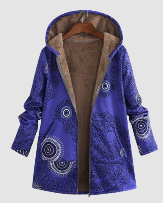 Winterjacke Damen Blumenmuster