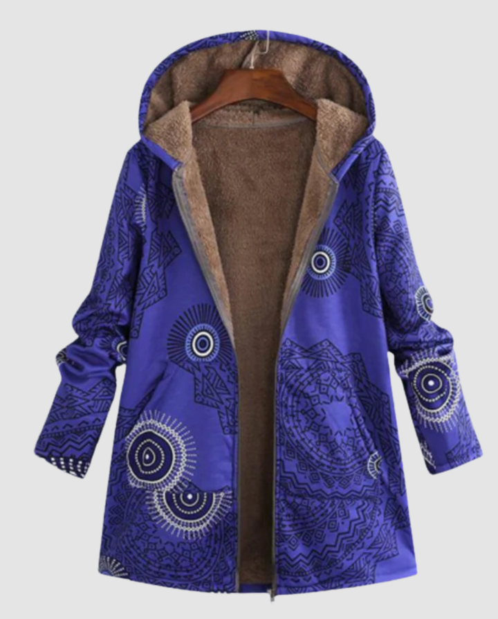 Winterjacke Damen Blumenmuster