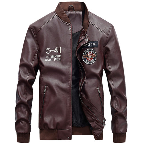 Herren Lederjacke Nord Taschen