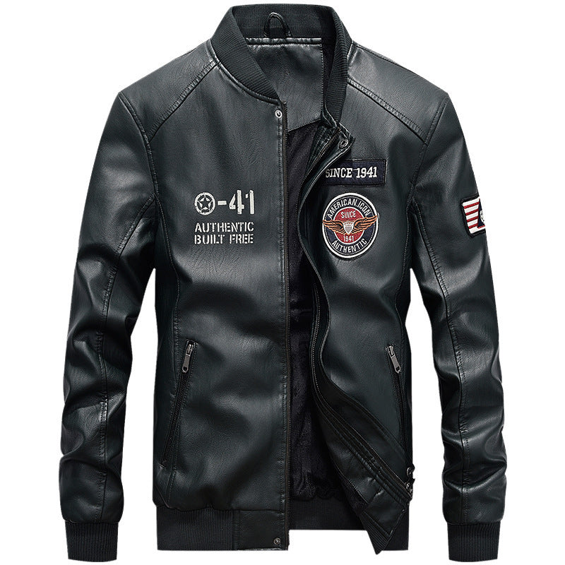 Herren Lederjacke Nord Taschen
