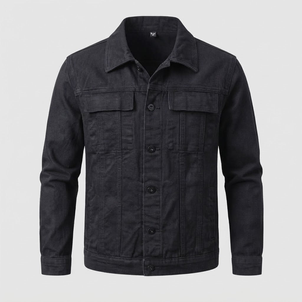 Herren Baumwoll-Utility-Jacke im Trucker-Schnitt mit Brustklappen und gerader Passform Nord Taschen