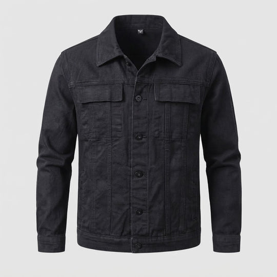 Herren Baumwoll-Utility-Jacke im Trucker-Schnitt mit Brustklappen und gerader Passform Nord Taschen