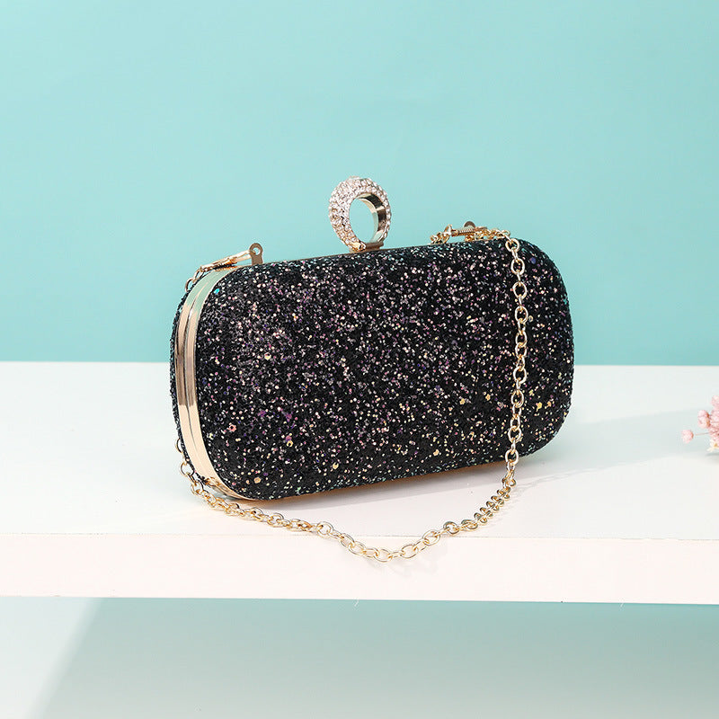 Damen Glamouröse Clutch mit funkelndem Glitzer Nord Taschen