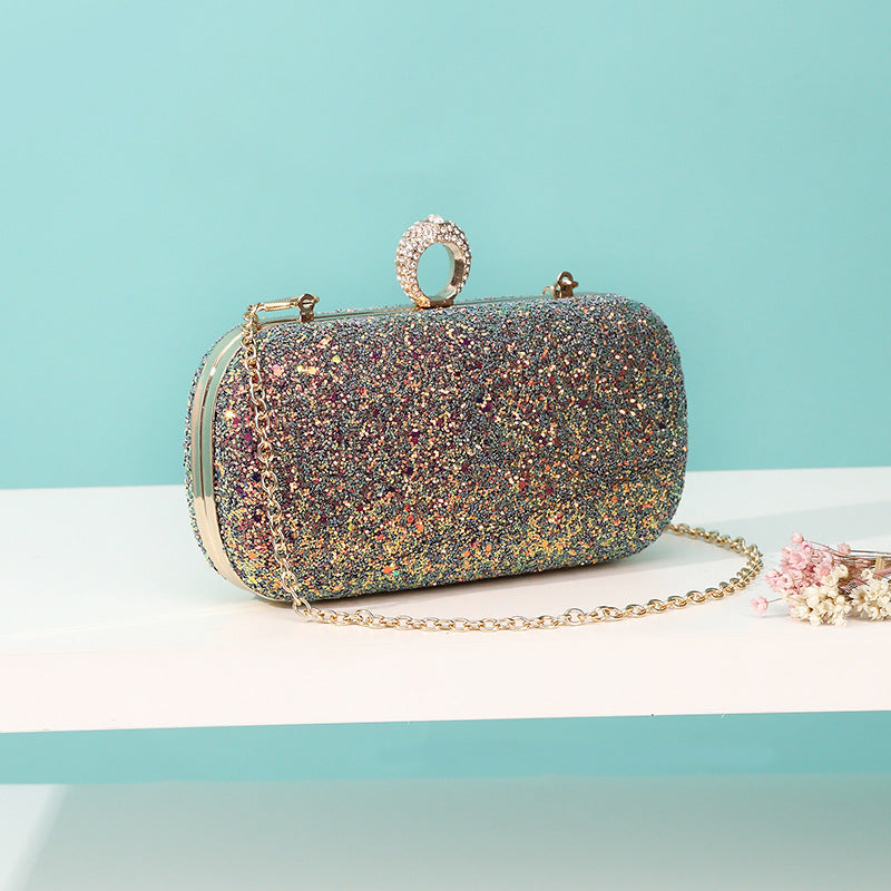 Damen Glamouröse Clutch mit funkelndem Glitzer Nord Taschen