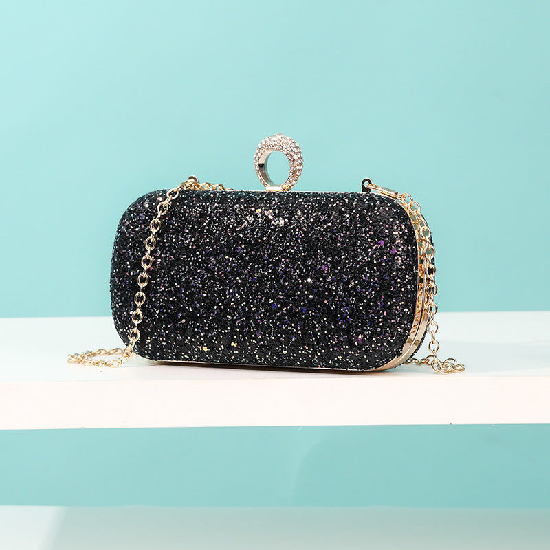 Damen Glamouröse Clutch mit funkelndem Glitzer Nord Taschen