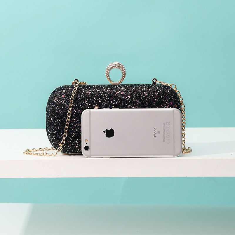 Damen Glamouröse Clutch mit funkelndem Glitzer Nord Taschen
