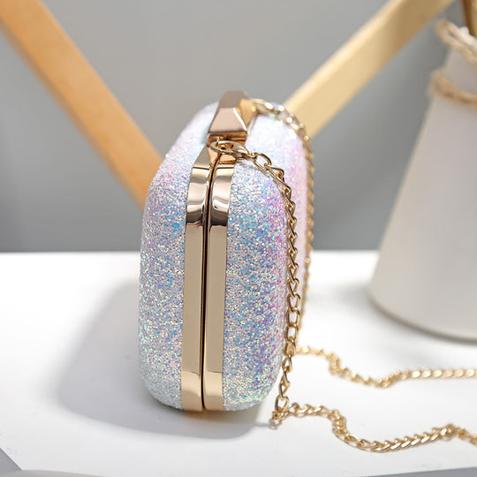 Damen Clutch-Tasche mit funkelnder Glitzeroberfläche Nord Taschen