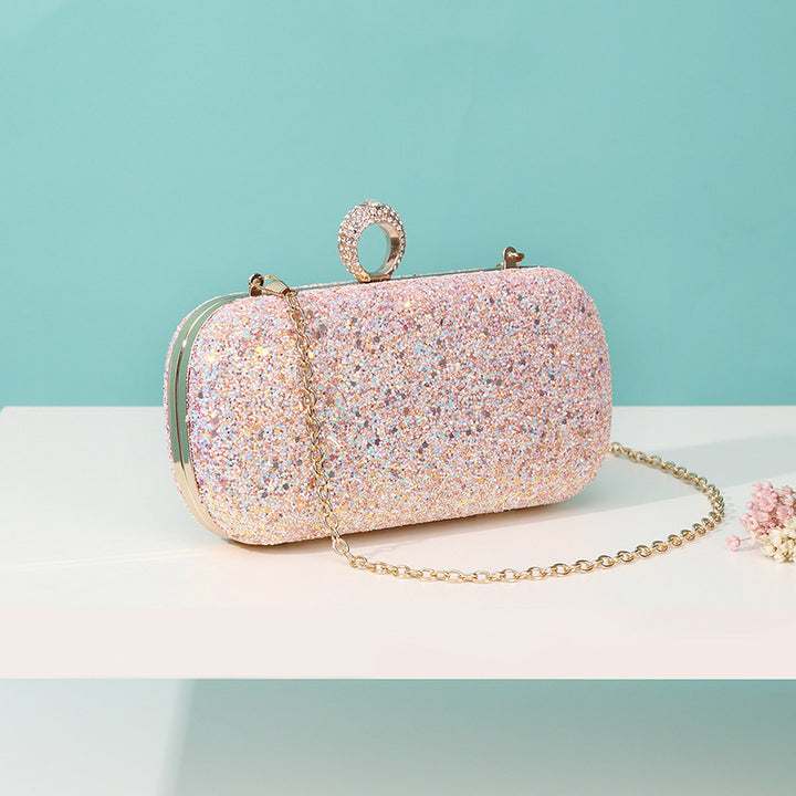 Damen Glamouröse Clutch mit funkelndem Glitzer Nord Taschen