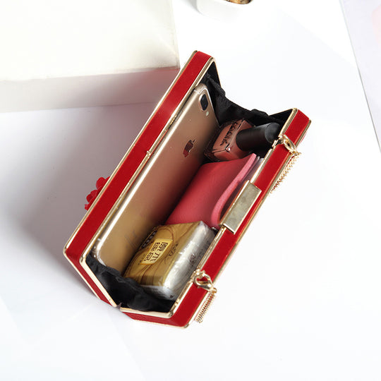 Damen Clutch-Tasche mit floralen Applikationen Nord Taschen