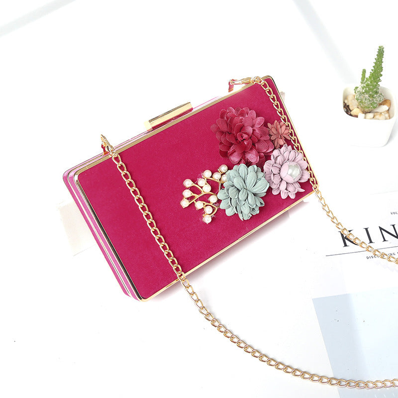Damen Clutch-Tasche mit floralen Applikationen Nord Taschen