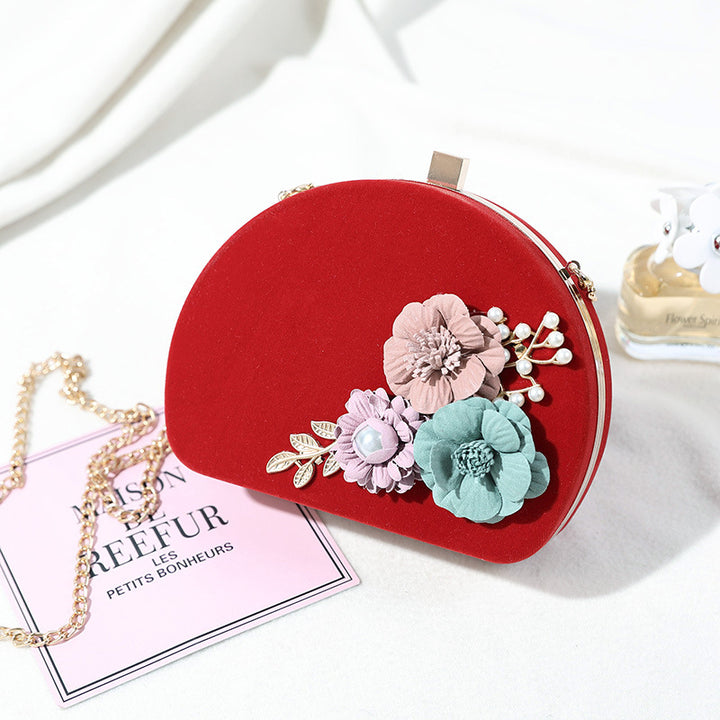 Damen Clutch-Tasche mit floralen Akzenten Nord Taschen
