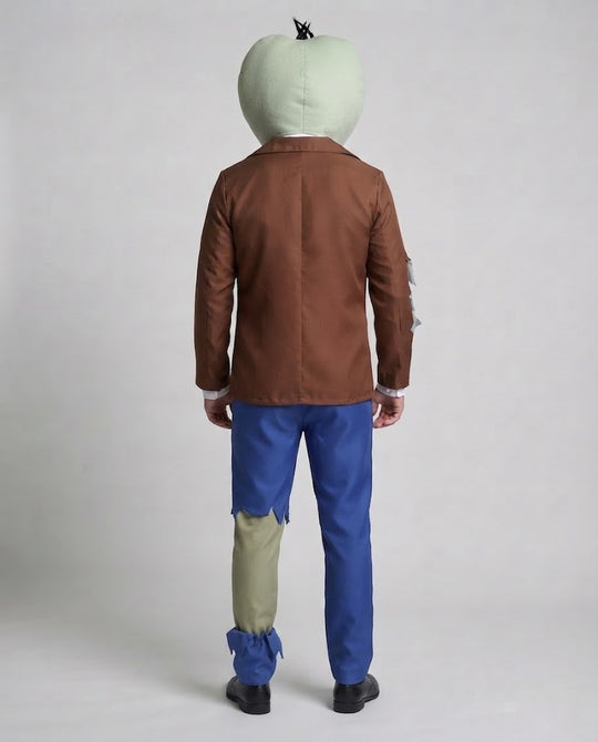 Herren Zombie Kostüm mit kreativem Kopfzubehör und zerrissenen Details Nord Taschen