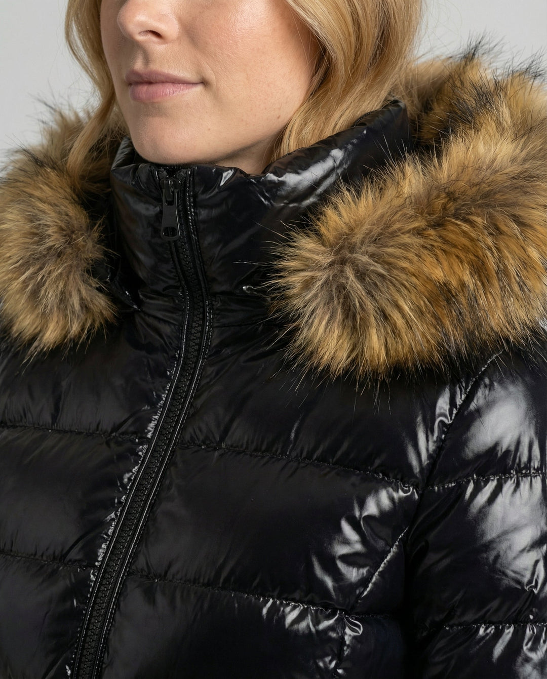 Schwarze Damen Winterjacke