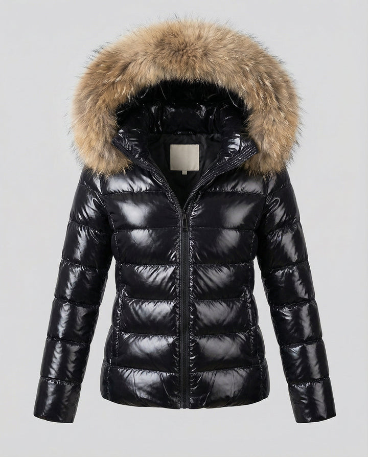 Schwarze Damen Winterjacke