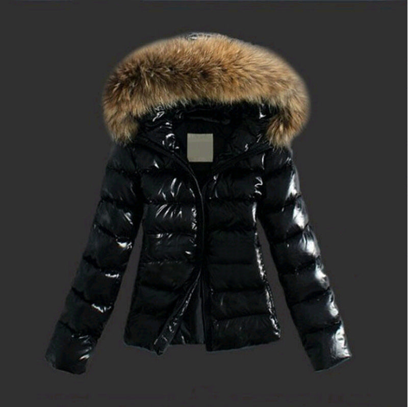 Nord Taschen | Jack mit Pelzkragen - stilvolle schwarze Damen Winterjacke
