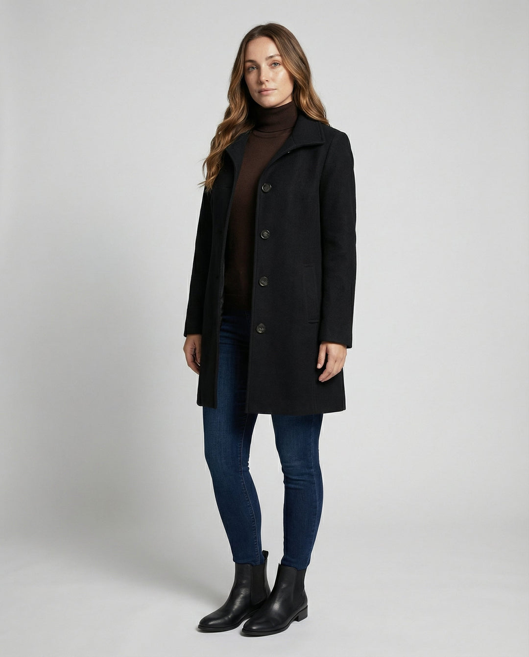 Eleganter Einreihmantel Damen